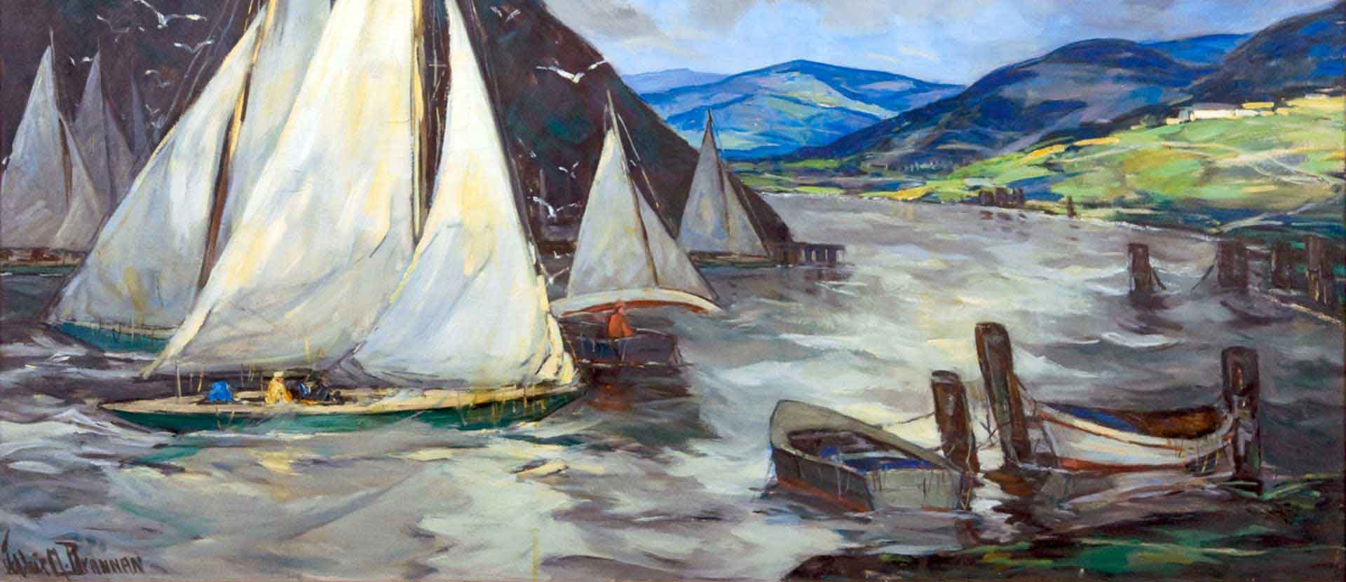 Painting of sailboats