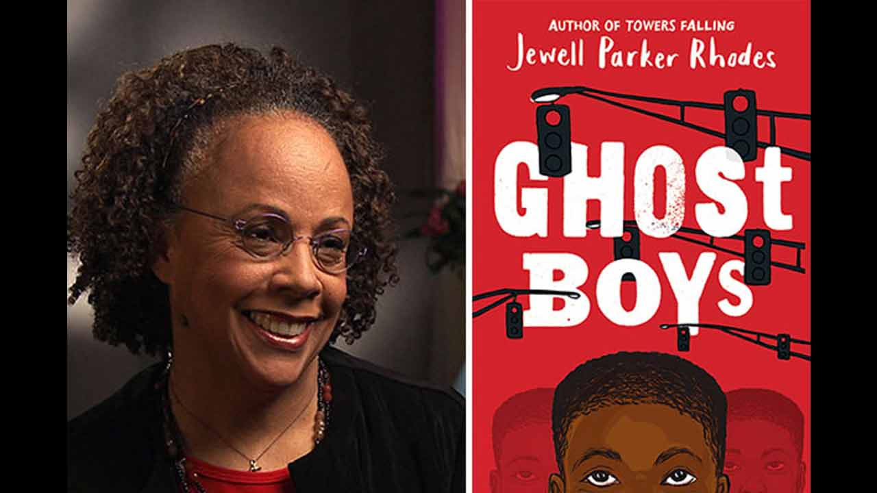 Author Jewell Parker Rhodes and her book Ghost Boys